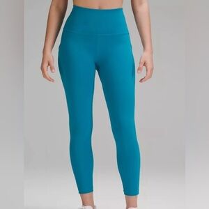 Wunder Train HR Legging 25” with Pockets, Hawaiian Blue